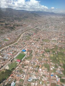 View of Cusco from aircraft