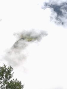 Picture of Machu Picchu inside the fog