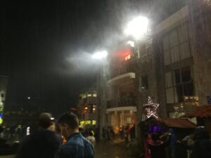 View of Machu Picchu New Year countdown