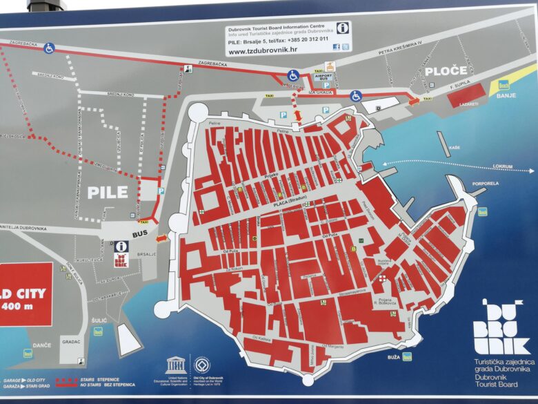 Dubrovnik map