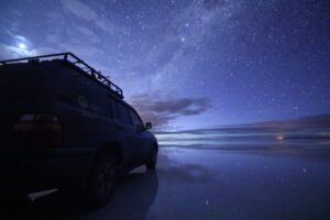 ウユニ塩湖の星空の写真