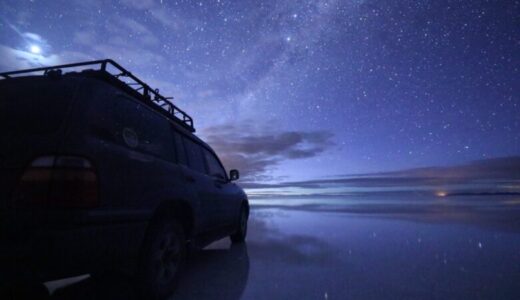 ウユニ塩湖の星空の写真