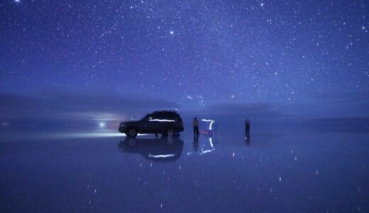 ウユニ塩湖の星空の写真