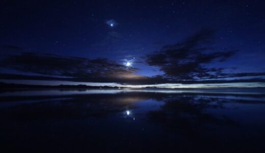 ウユニ塩湖の星空の写真