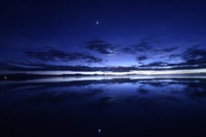 ウユニ塩湖の星空の写真