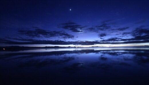 ウユニ塩湖の星空の写真