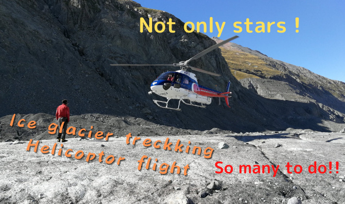 ice glacier with helicoptor