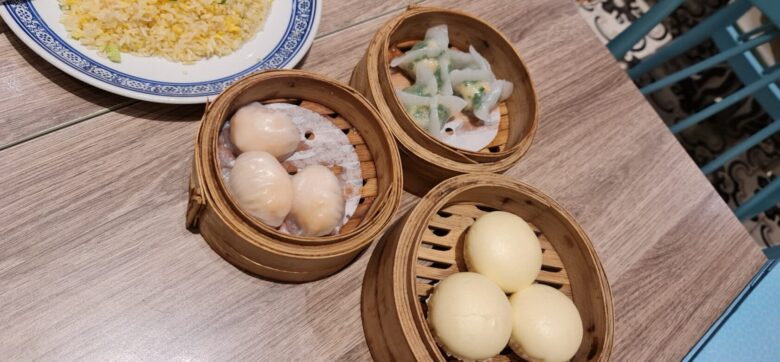 Crystal Prawn, Signature egg custard bun, Har Gao