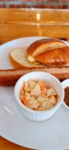 German sausage and bun