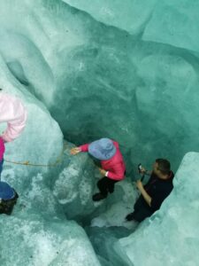 Tasman Glacier ice cave view