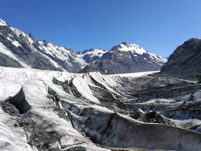 View after landing on to glacier