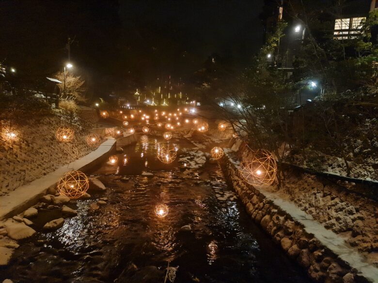 黒川温泉の湯あかり写真