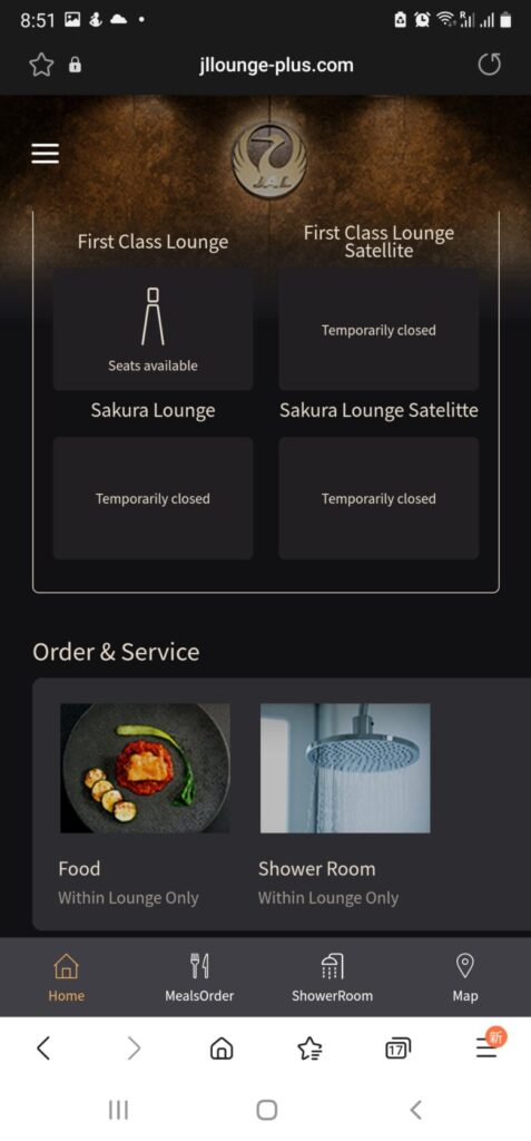 How to order at first class lounge